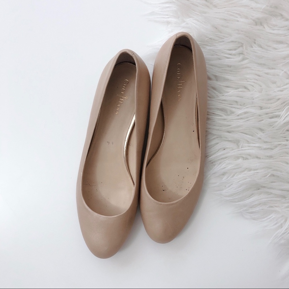 Cole Haan x NIKE AIR | Beige Flats with Gold Heel